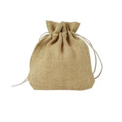 Jute zak met stropkoord 19 x 19 cm (per stuk)